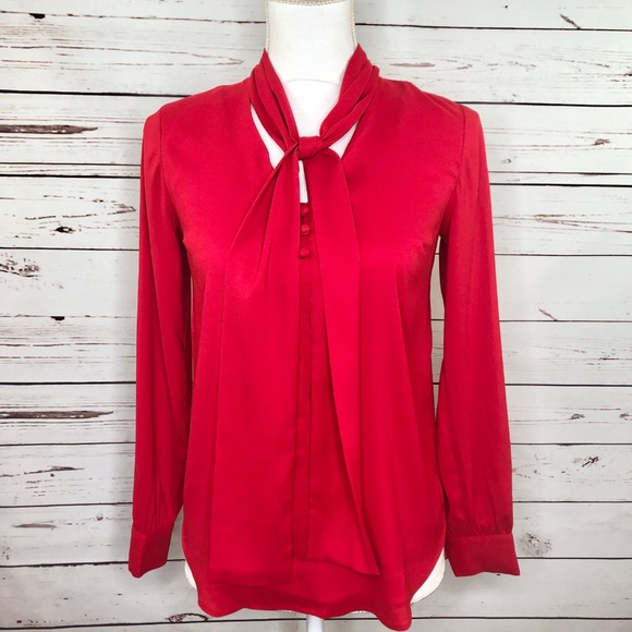 Ann Taylor Tops - Ann Taylor Tie Front Long Sleeve Blouse Top